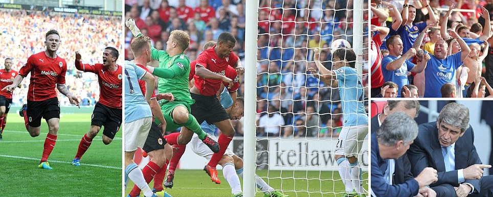 Manchester City Ditekuk Cardiff 3 - 2